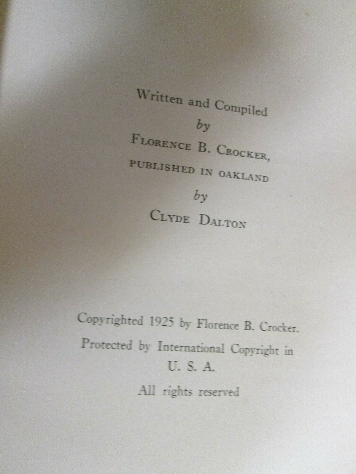 Florence Crocker WHO MADE OAKLAND 1925 Oakland California Local History