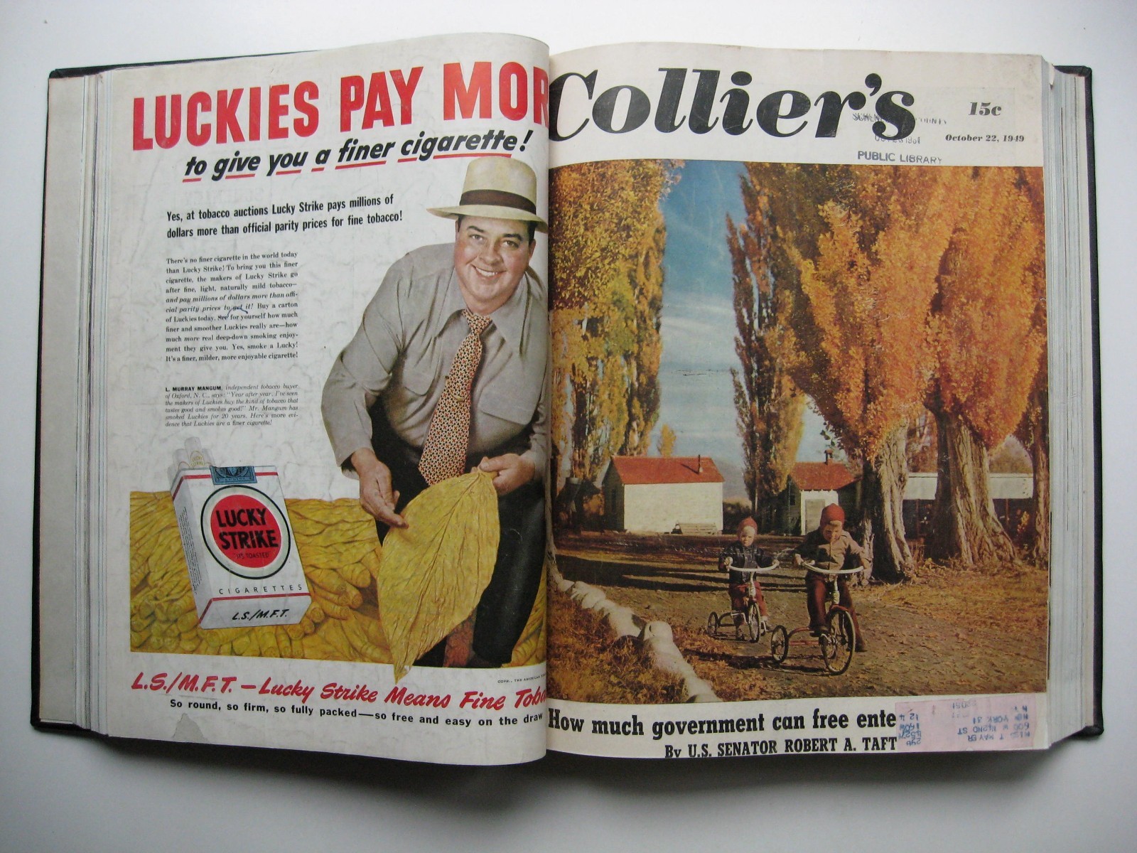 COLLIER’S Weekly Magazine ~ BOUND VOLUME 1949 October-December – A