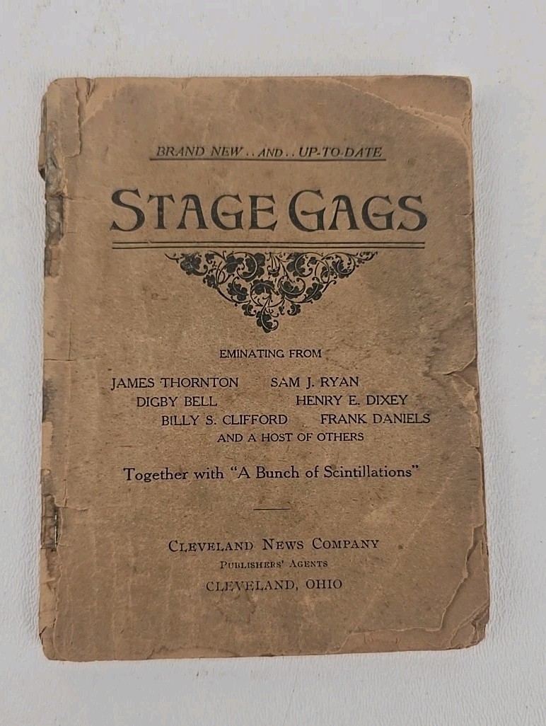1907 New Vaudeville Joke Book Stage Gags Rare Unique Humor.