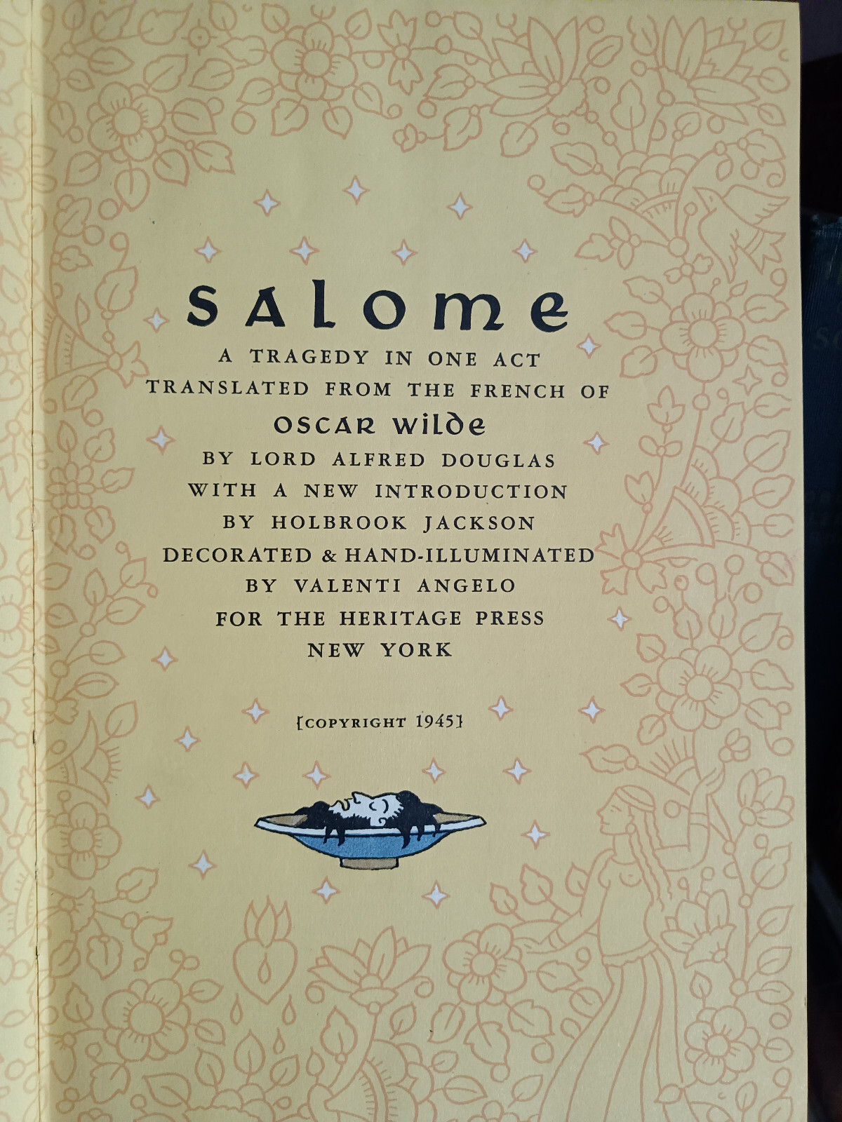 Heritage Press_Salome_Oscar Wilde_1945_NO Slipcase_Very Good