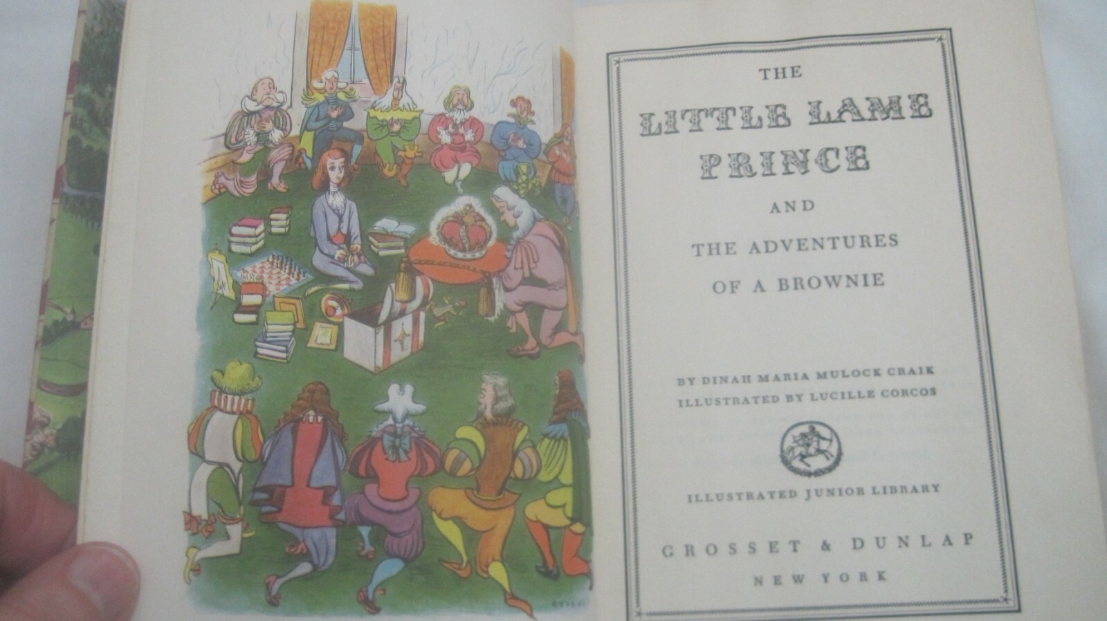 Book “The Little Lame Prince” by DINAH CRAIK, Illus. by Lucille Corcos NY 1948,