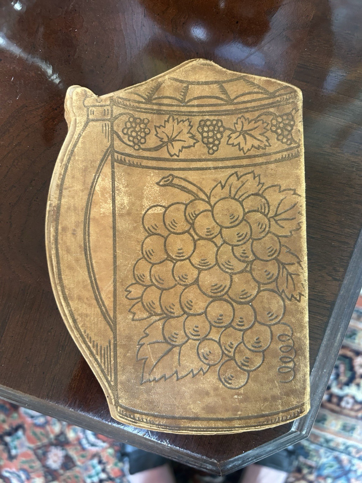 Antique Leather Bound Toasts book by W.M. Rhoads, 1905