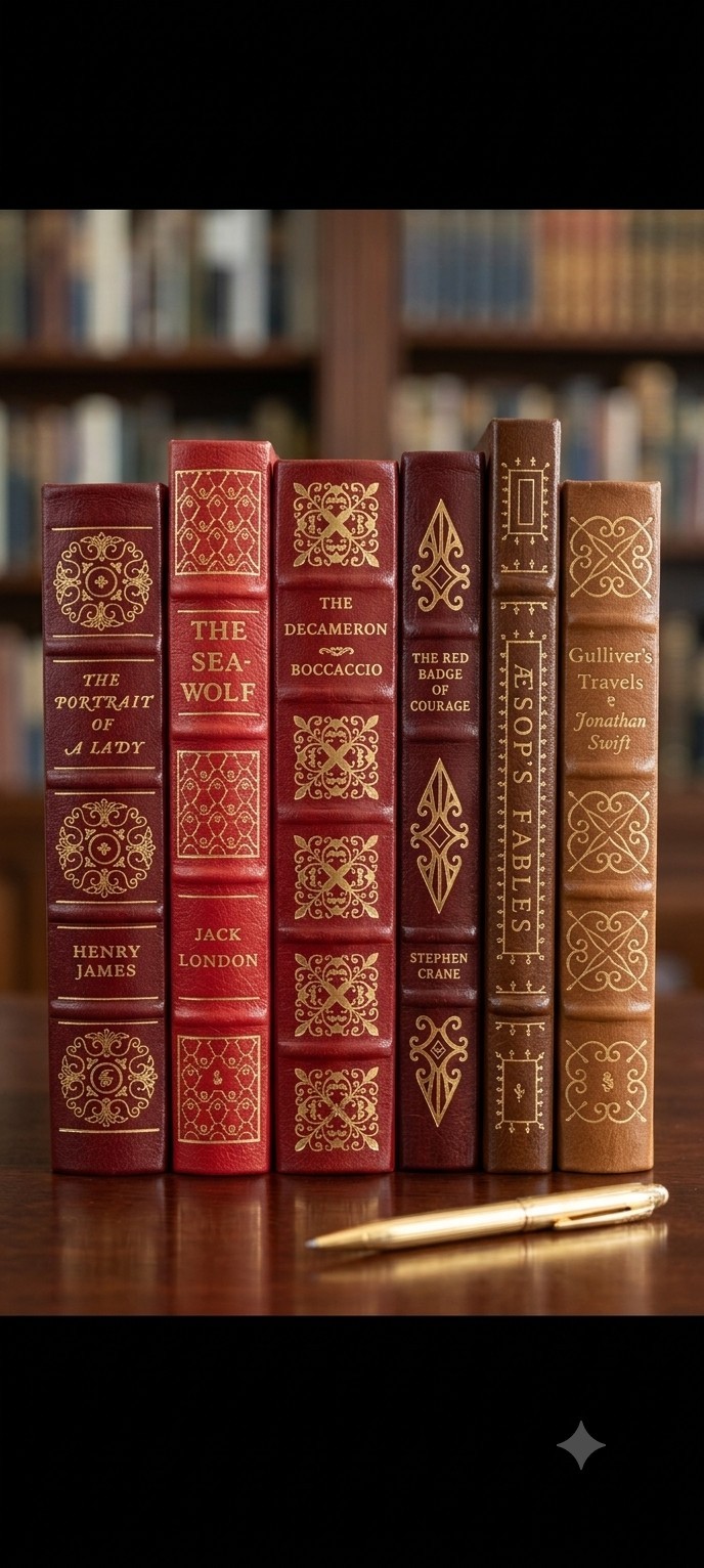 6 Easton Press Top 100 Greatest Books Ever Written – Collectible Leather-Bound