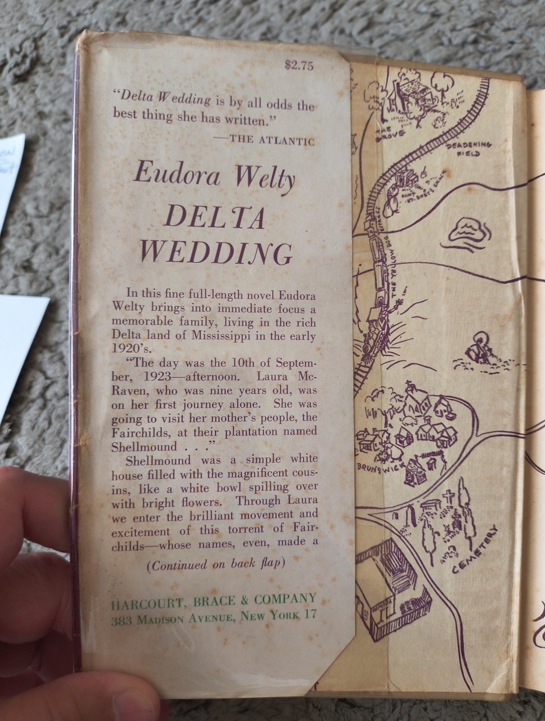 Delta Wedding by Eudora Welty Inscribed 1st Edition 1946 Harcourt vintage C