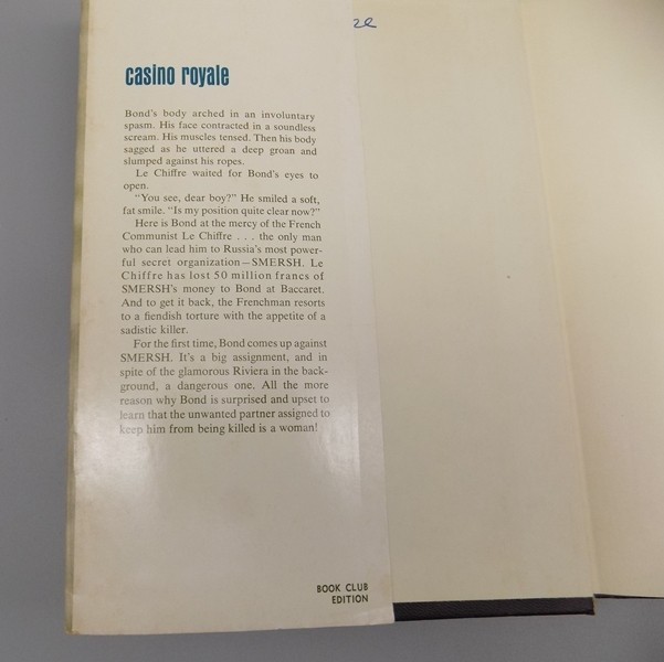 CASINO ROYALE 1953 Ian Fleming Vintage Book Club Edition HC w/ DJ James Bond 007