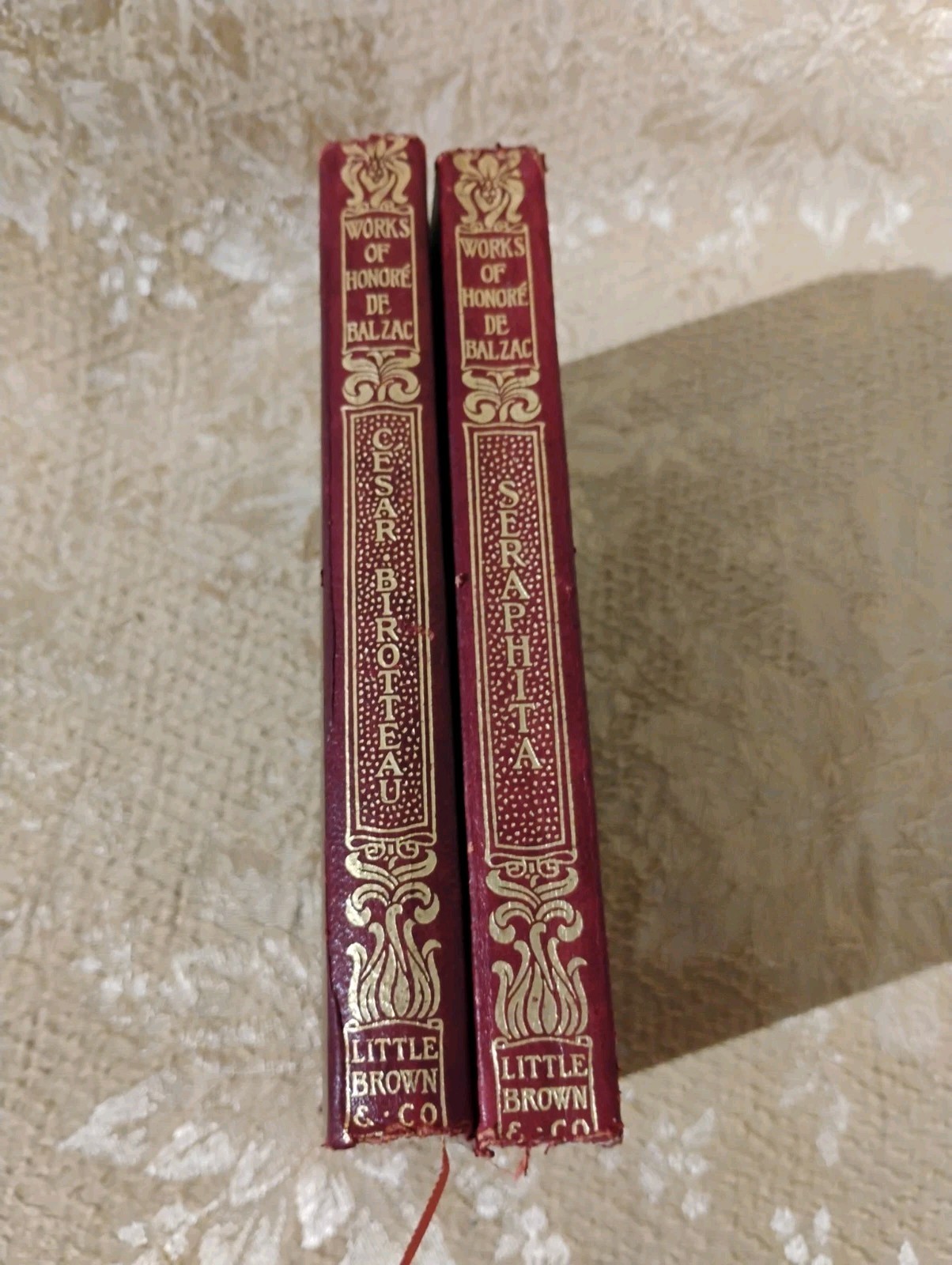 Works of Honoré de Balzac, Vol. 3 & 4~ 1896 Leather Bound 2 Book Vintage Set Lot