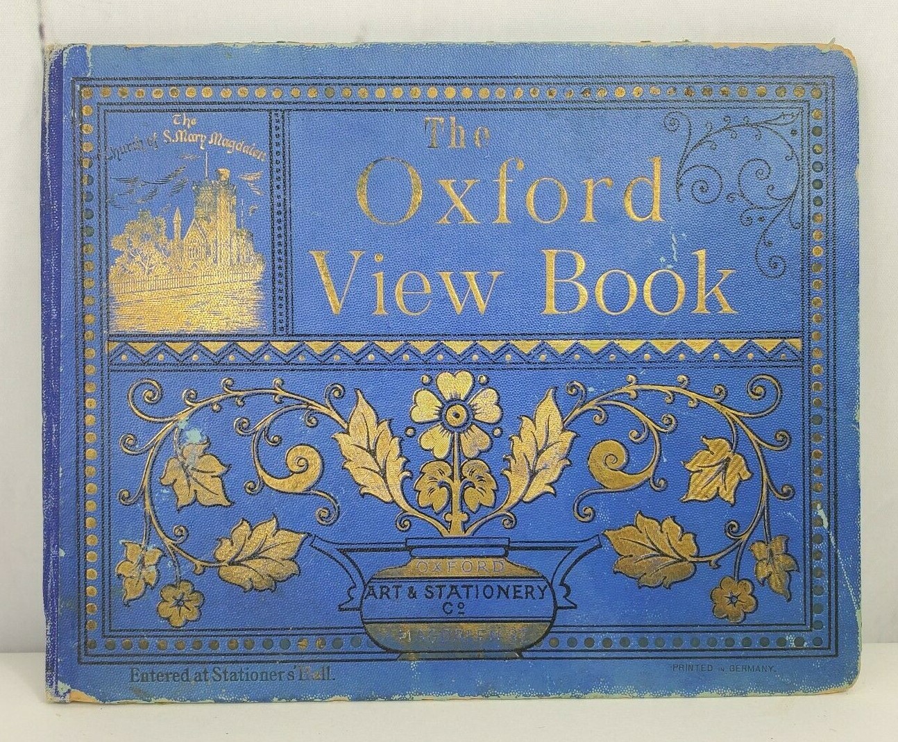 Oxford View Book Arts Craft Eastlake Style Gold Embossed Art & Stationary Co