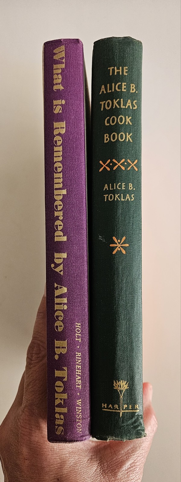 Alice B. Toklas Lot: Cook Book 1954 Harper DJ + What Is Remembered 1st Ed DJ