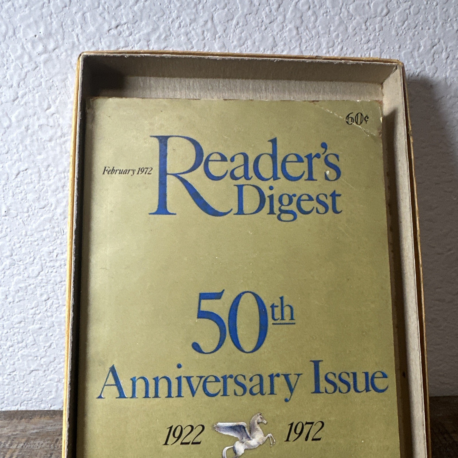 Readers Digest 50th Anniversary Edition Paperback 1972 Vintage Gold Cover Ads