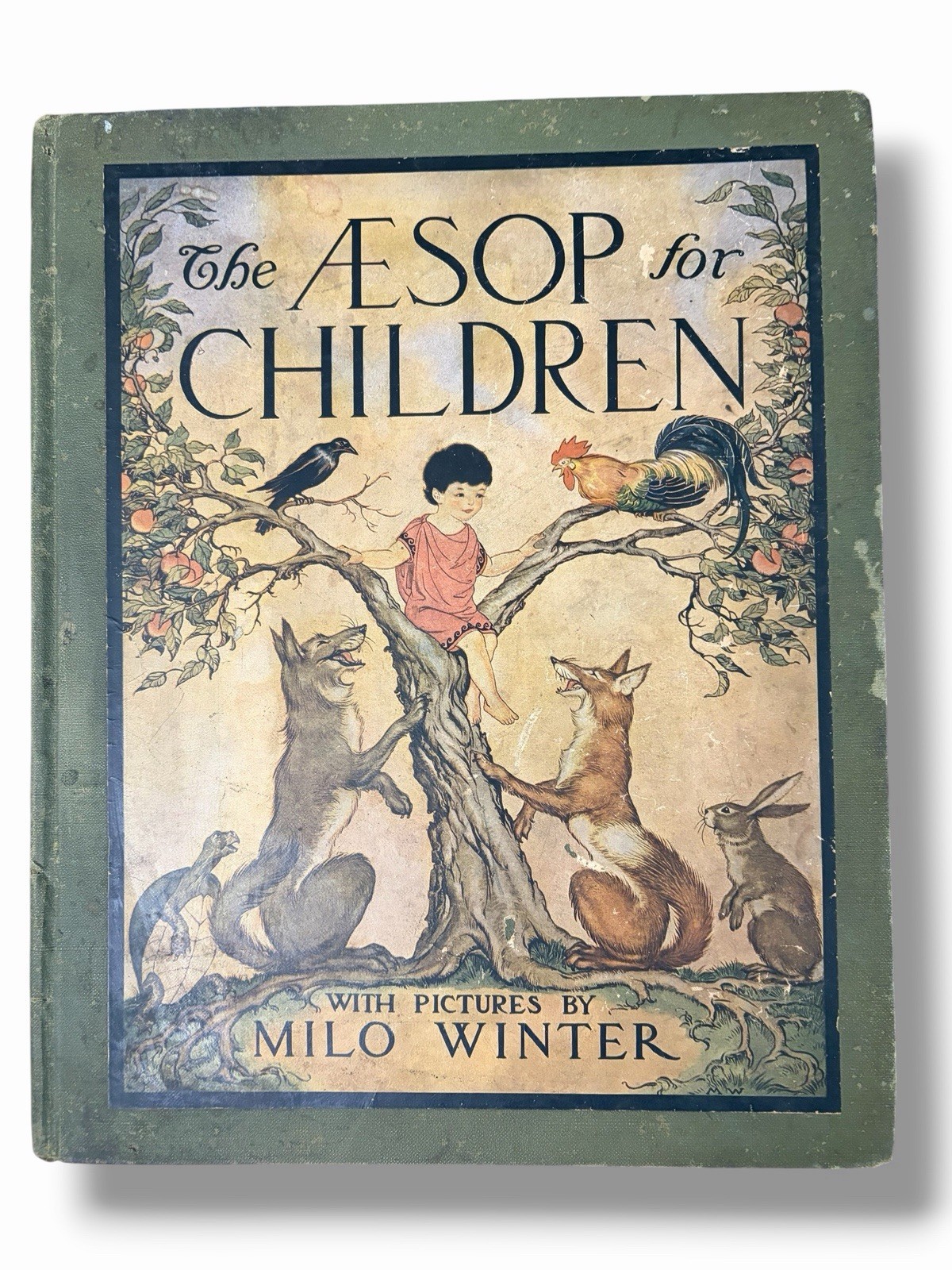 1919 The Aesop for Children Milo Winter Illustrated Antique Rand McNally HC