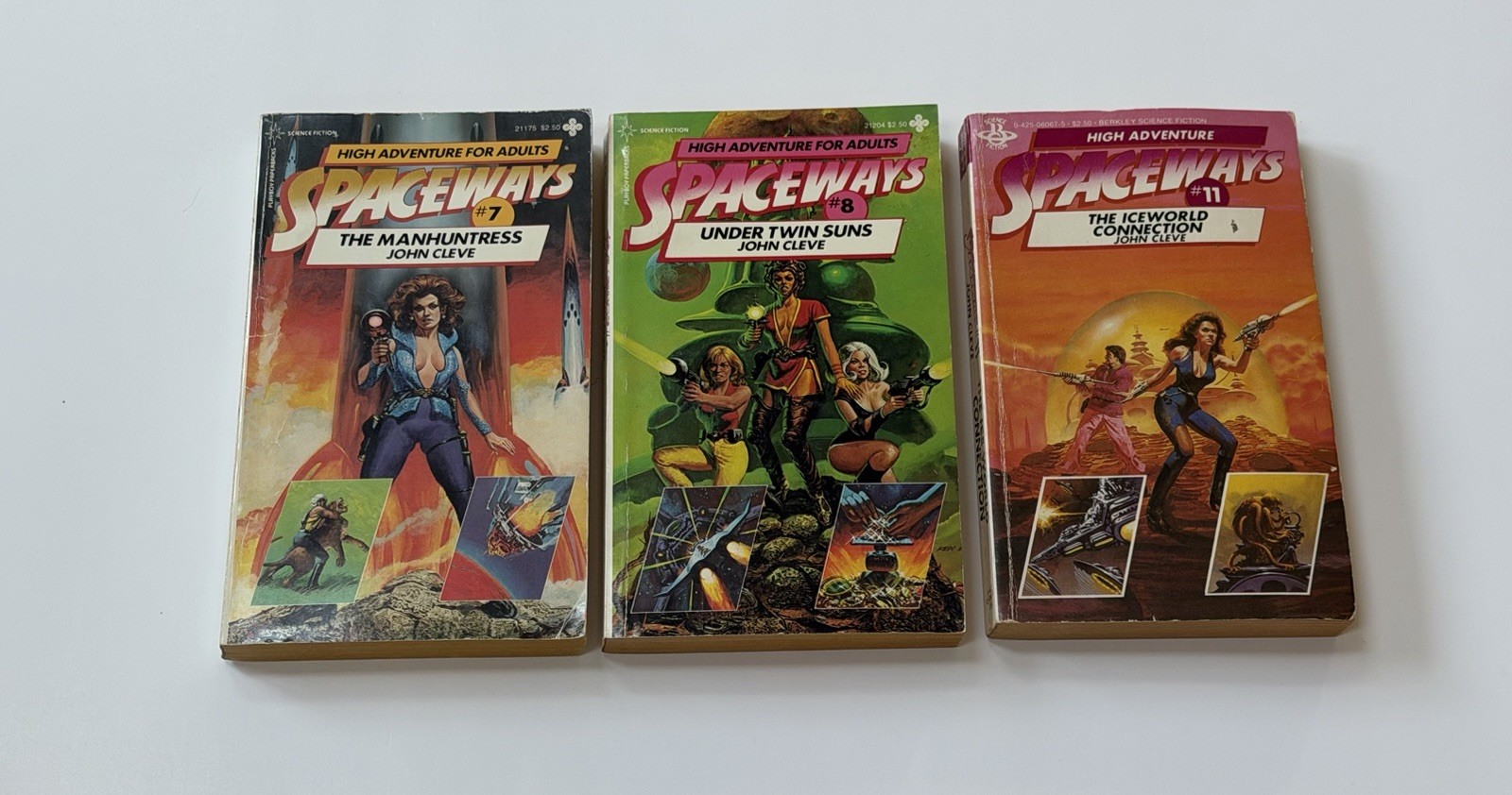Spaceways by John Cleve VINTAGE PAPERBACK BOOKS LOT Erotic Sci-fi Playboy Adult