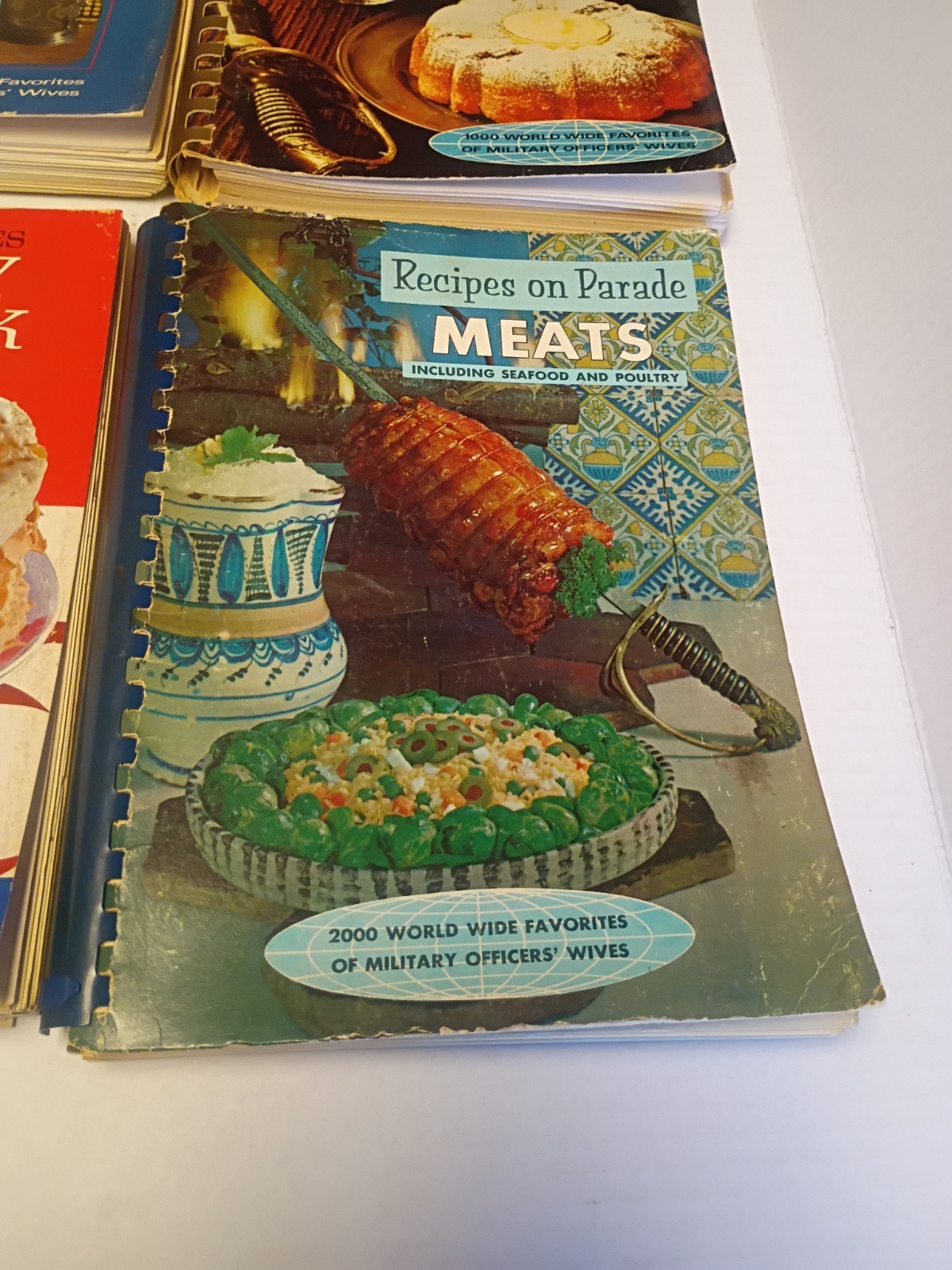 Vintage Recipes on Parade Cookbook Lot of 4 Spiral Bound Meats Holiday Quick