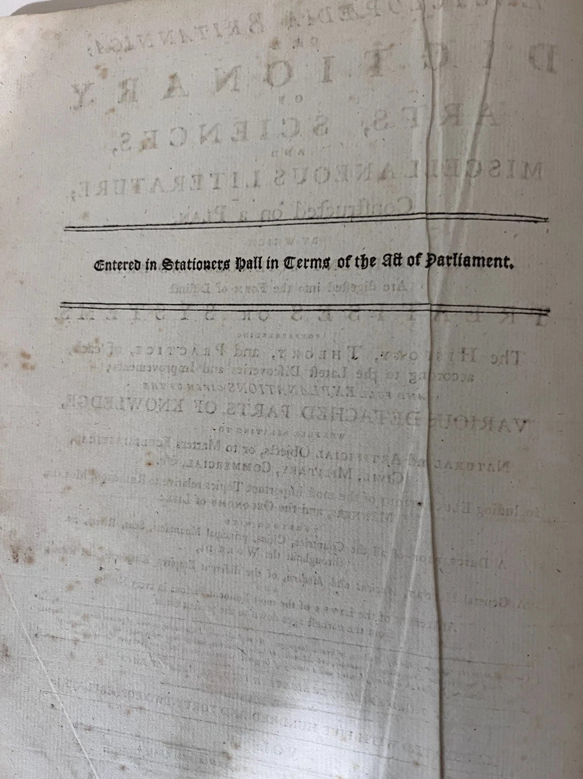 1797 Encyclopaedia Britannica 3rd Edition Antique Vol 4 Leather Spine Book