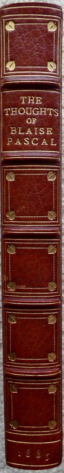 Thoughts of Blaise Pascal ~ Kegan Paul & Co., 1885. Ltd. Edition – fine binding