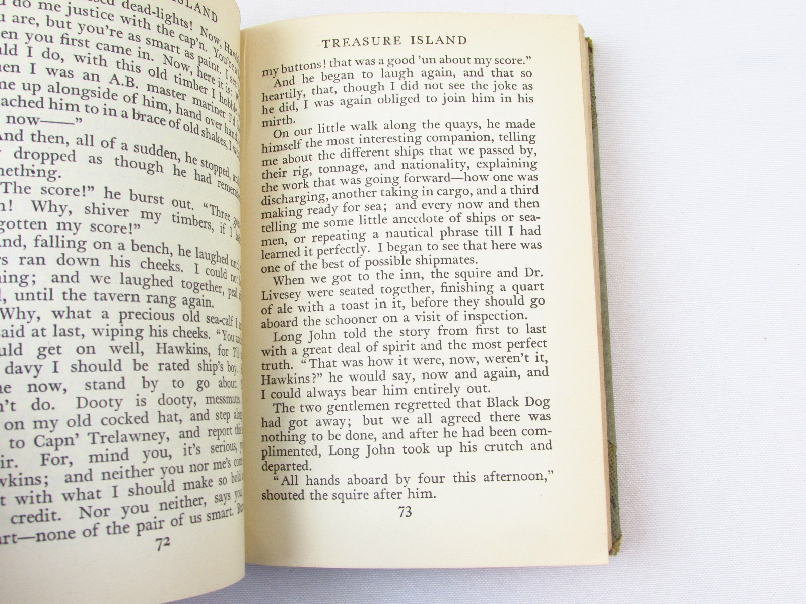 Treasure Island Robert Louis Stevenson c1900 Collins HC Quarter Bound Leather