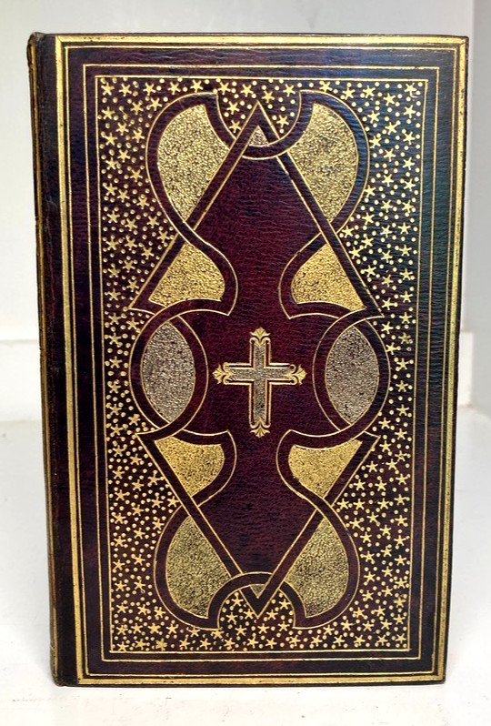 1838 Cathedral Romantic Fine Binding Morocco Silk Doublures Gold Silver WESSEL