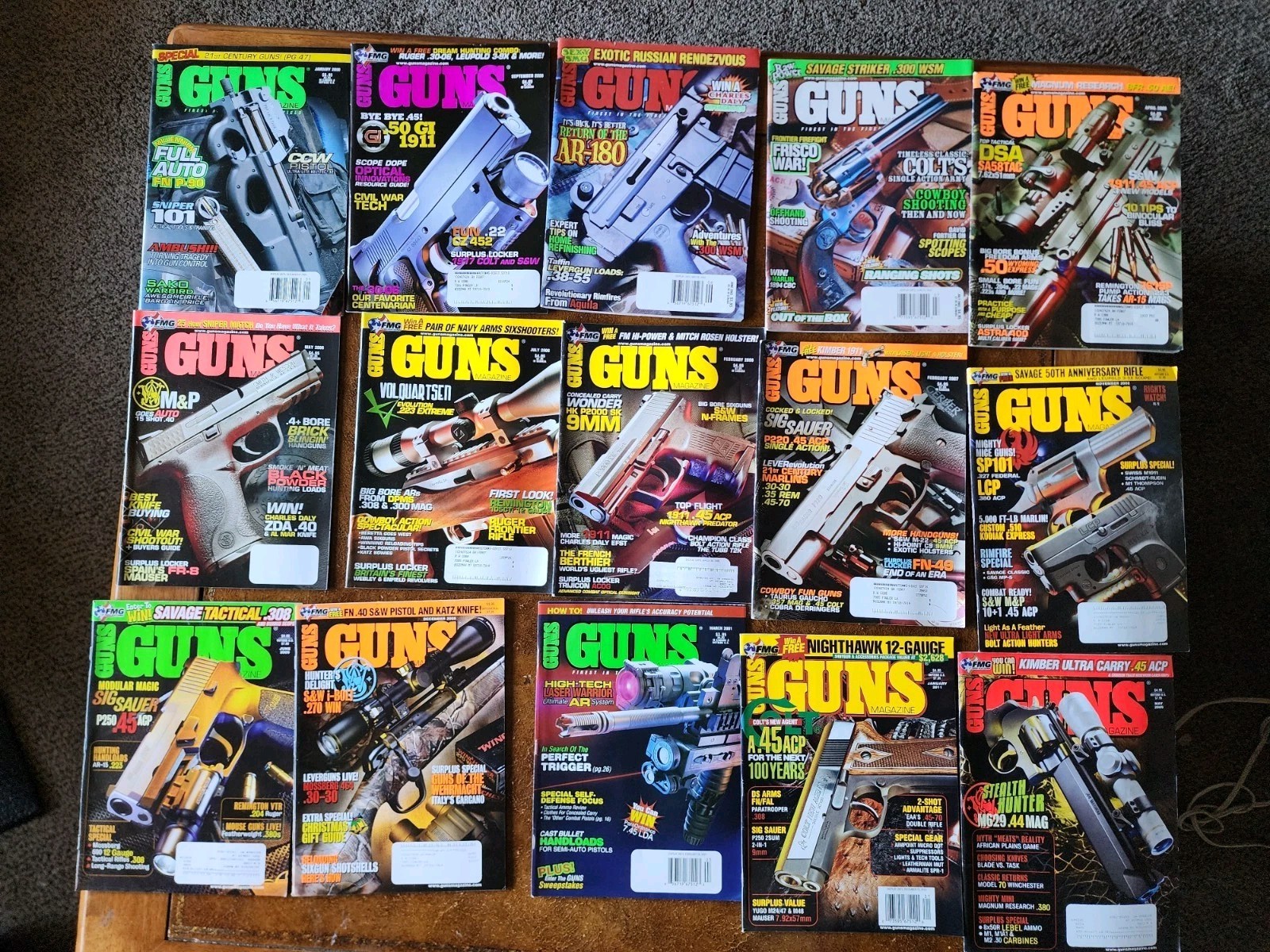 Vintage GUNS Magazine Lot Of 15 All 2000’s AS PICTURED LOOK