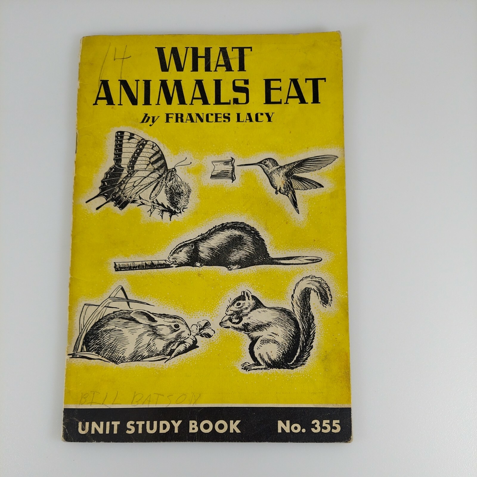 What Animals Eat, Frances Lacy, Unit Study Book No. 355, 1943 Education Book
