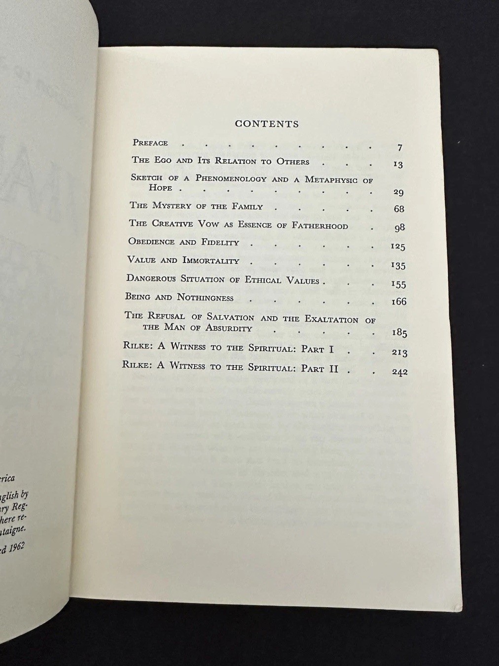 Homo Viator Gabriel Marcel 1962 Harper Torchbook PB Metaphysics Existentialism
