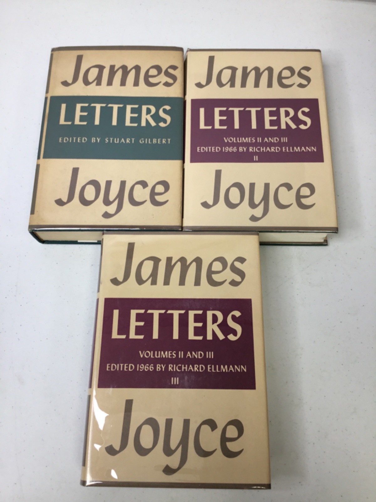 Letters of James Joyce Vol 1-3. Gilbert. 1957/1966 HCDJ+Mylar, Illustrated