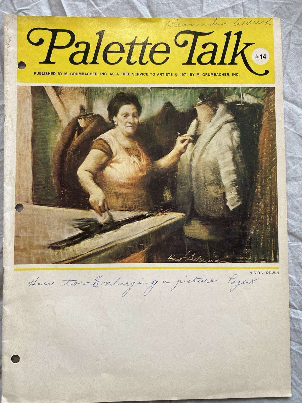 1971 Palette Talk #14 Acceptable Condition