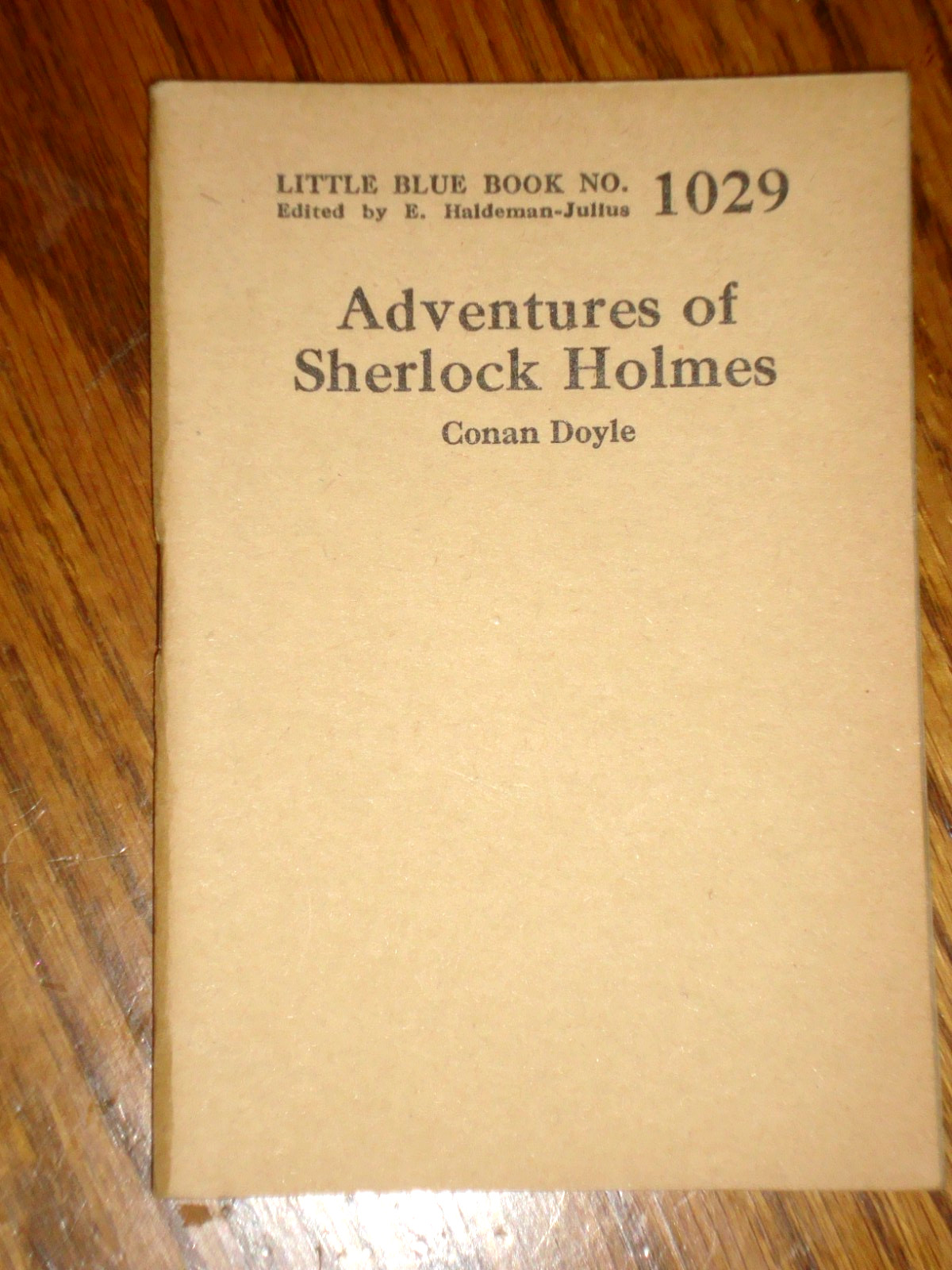 Little Blue Book 1029, ADVENTURES OF SHERLOCK HOLMES, print circa 1924