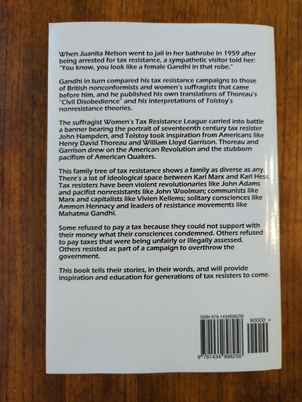 WE WON’T PAY! A Tax Resistance Reader, by David M. Gross. Very Good condition PB