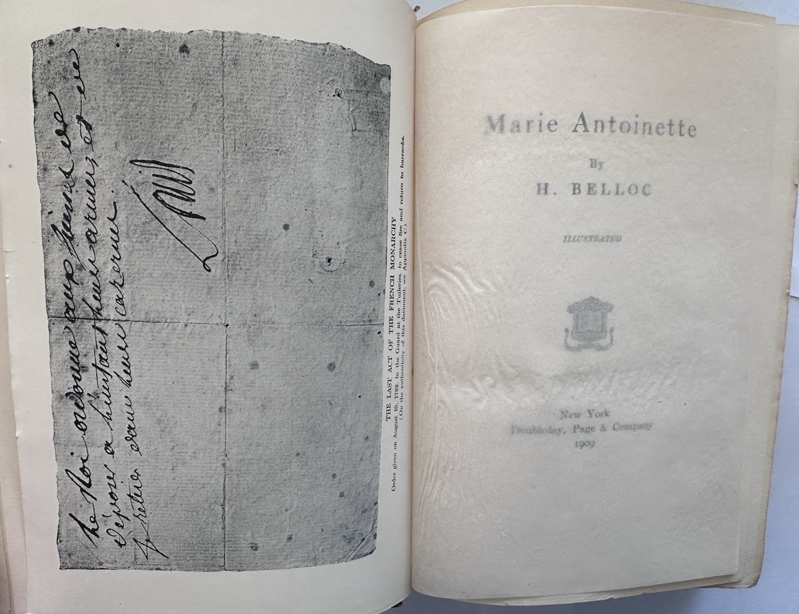 Marie-Antoinette By H. Belloc (Hilaire), Illustrated First Edition 1909
