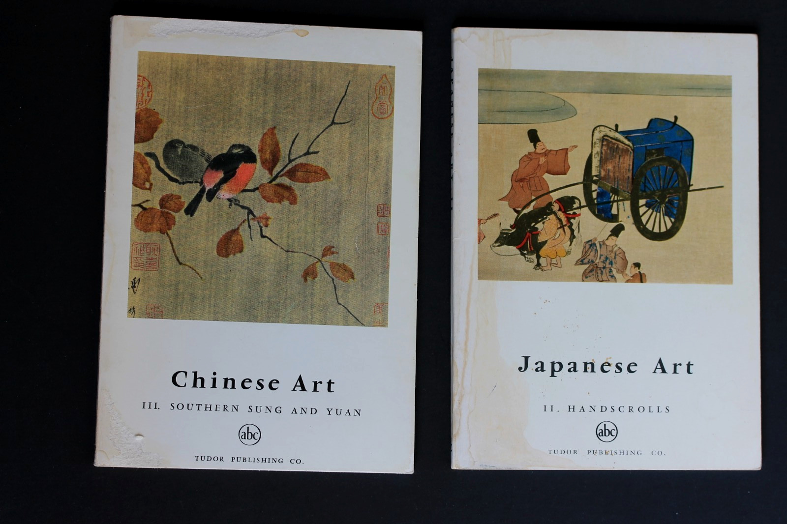 2 Vintage Petite Tudor Publishing Books JAPANESE ART & CHINESE ART