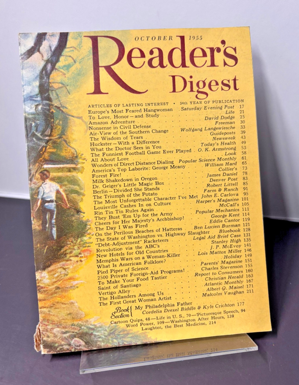 Reader’s Digest October 1955 Morton Roberts Cover 1956 Ford Ad Rin Tin Tin