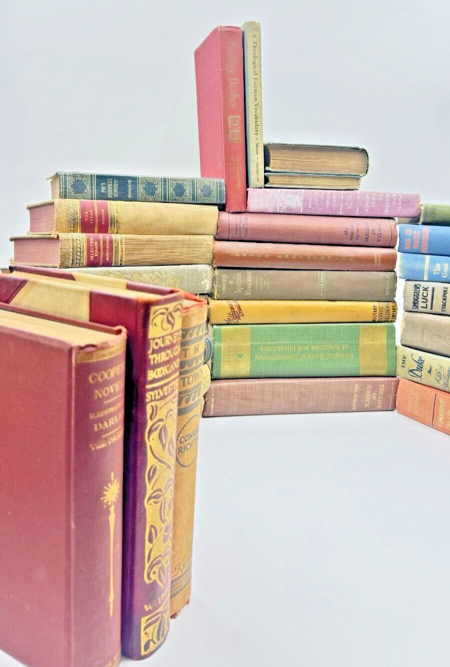 Lot of 100 Decorative Vintage Hardcover Books – Old, Rare & Random