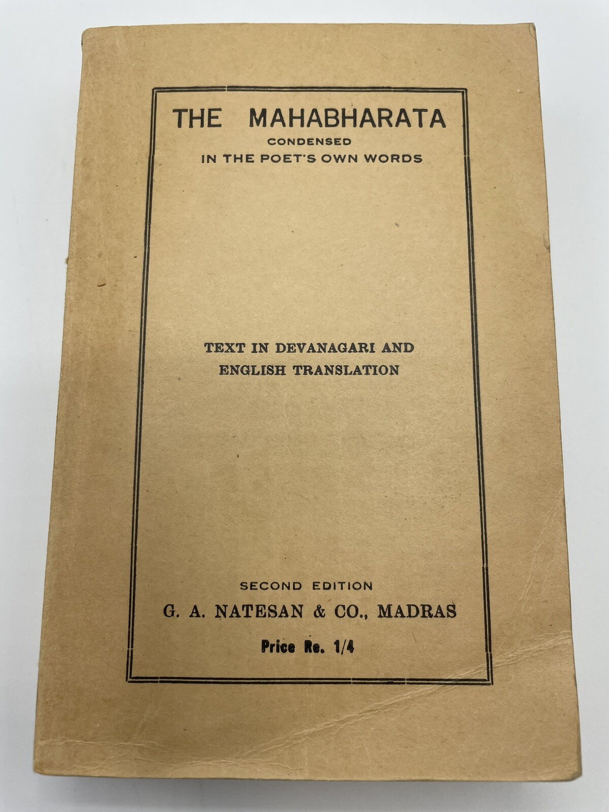 The Mahabharata second edition rare text in Devanagari and English PB Raghavan