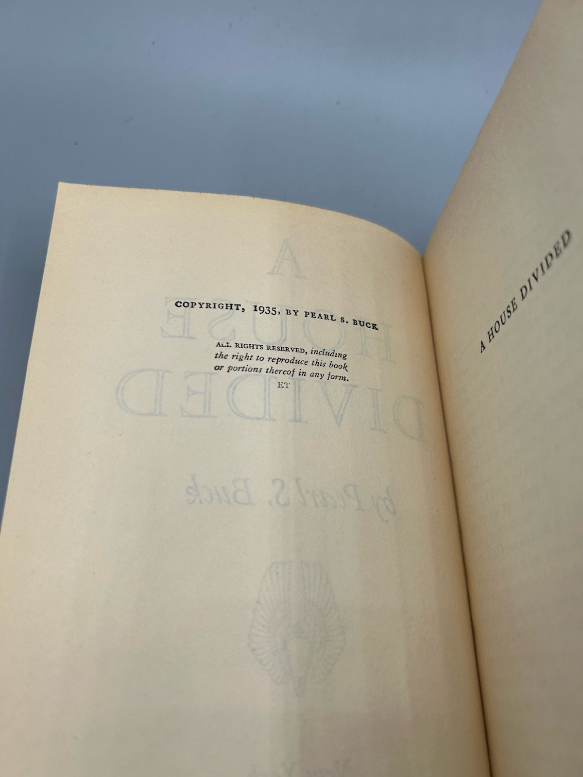 A House Divided by Pearl S. Buck 1935 (Early Edition) Collier Hardcover