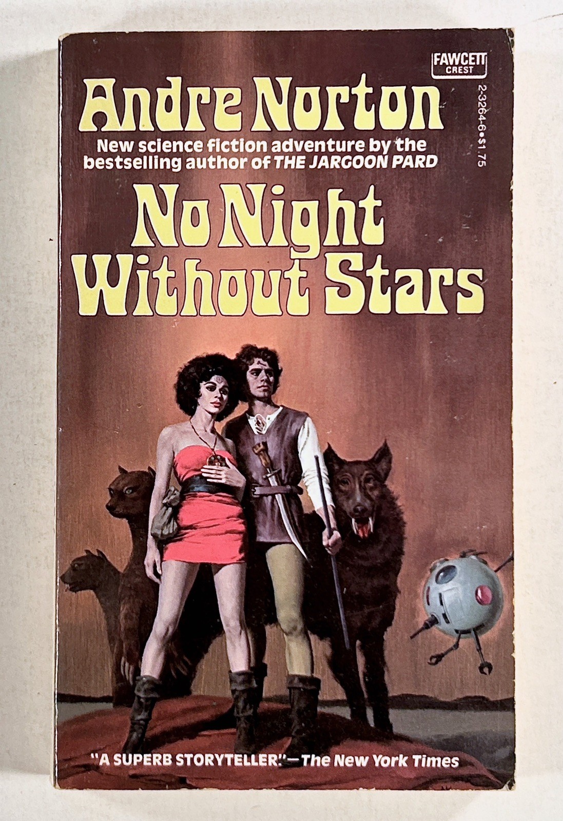 1975 Andre Norton NO NIGHT WITHOUT STARS science fiction novel FAWCETT pb
