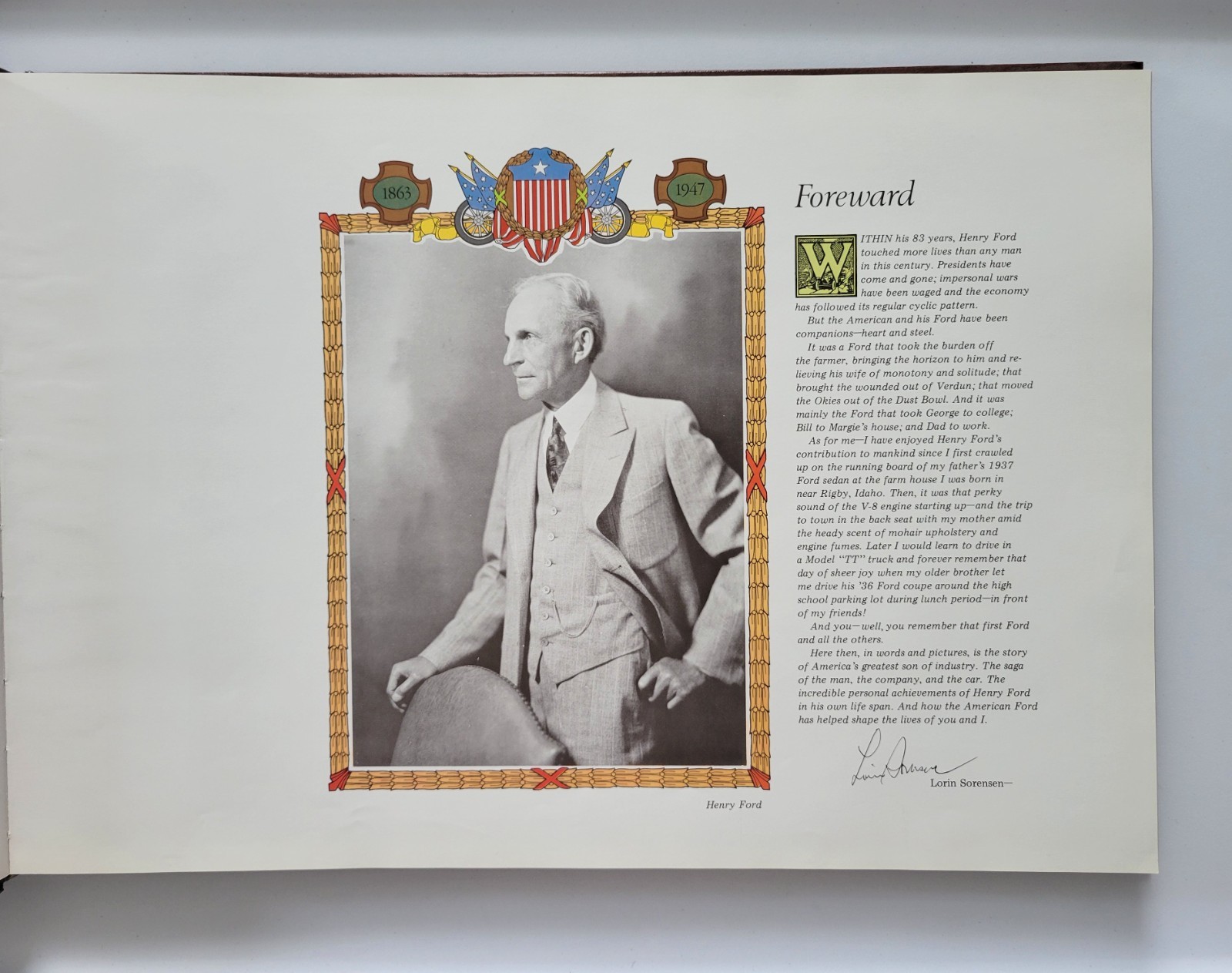 The American Ford, Numbered & Signed 1st Ed 1975 HC, Leatherette