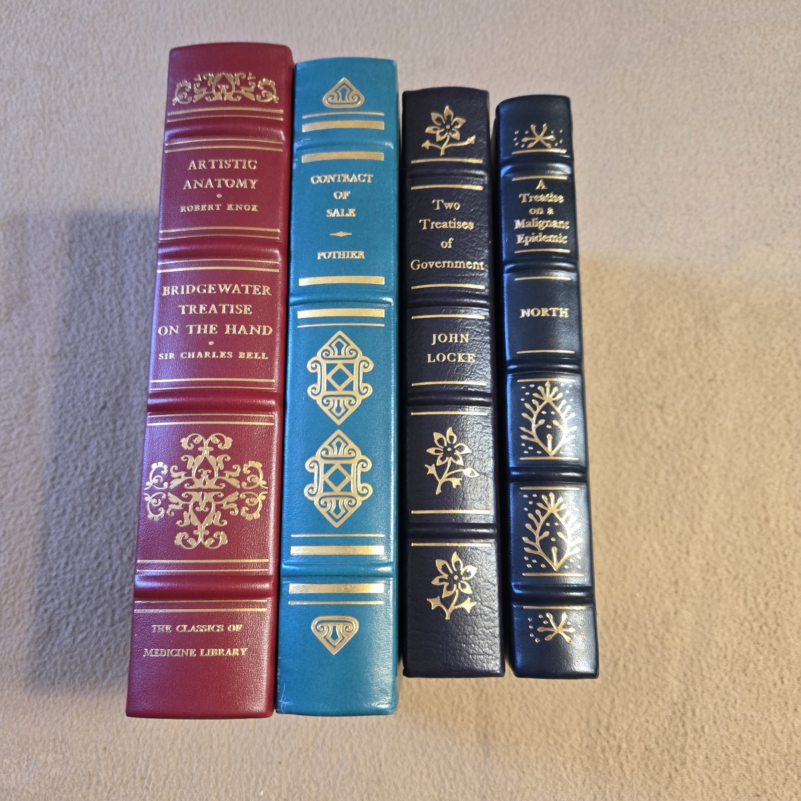 Gryphon Editions 4 Book Lot, Two Treatises of Government, Artistic Anatomy, +2