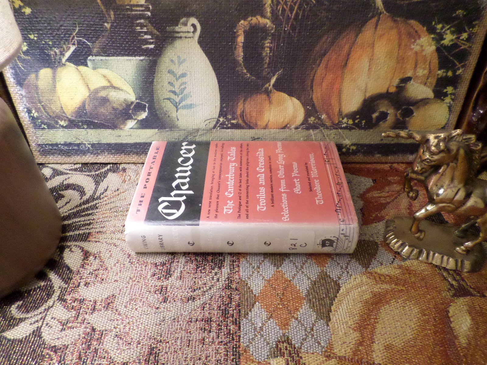 The Portable Chaucer 1953 Geoffrey Chaucer Vintage Hardcover /w Dust Jacket