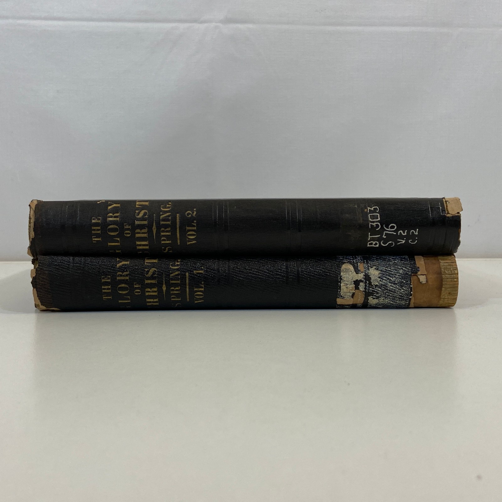 Glory of Christ Gardiner Spring 2 Volume Set 1852 Antique HC Theology Christian