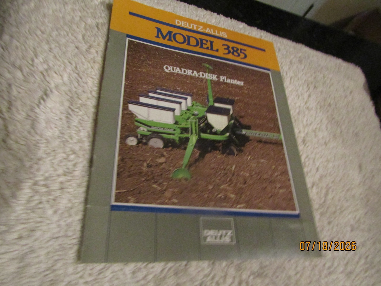 Vintage Deutz Allis Model 385 Quadra-Disk Planter Brochure