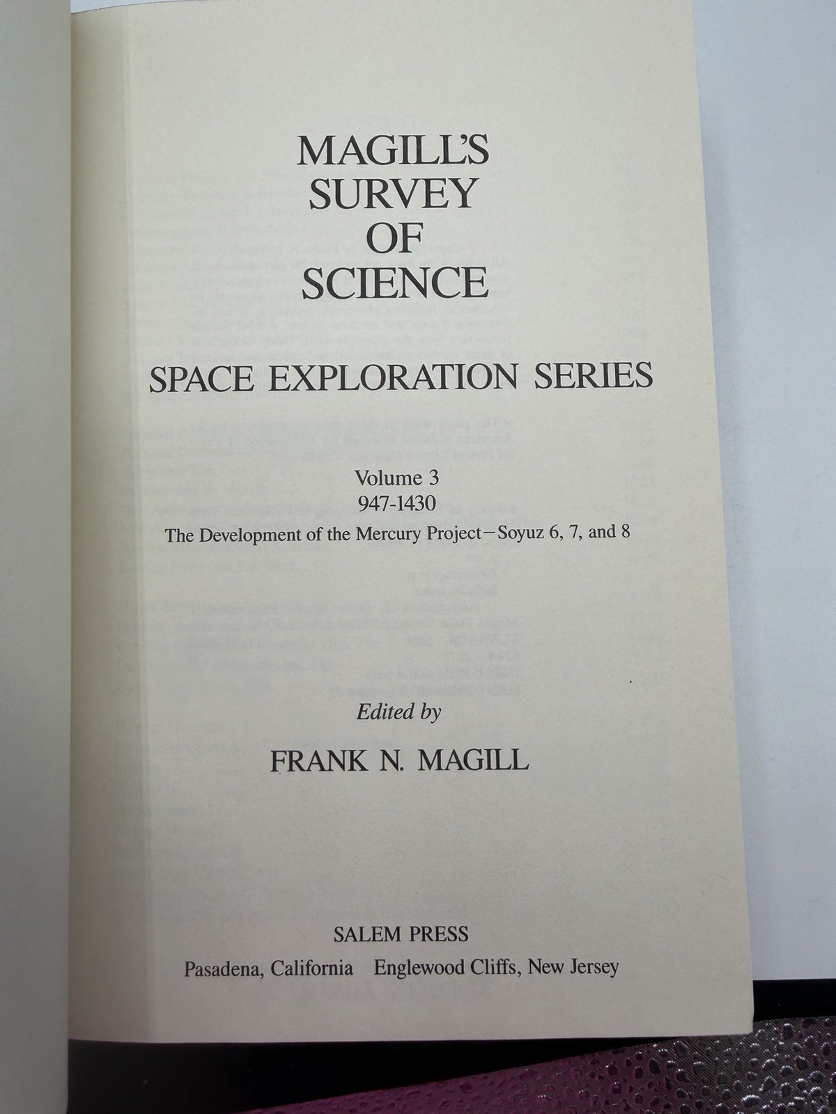 Magill’s Survey Of Science 1989 Magill 5 Volumes Space Exploration Series HC