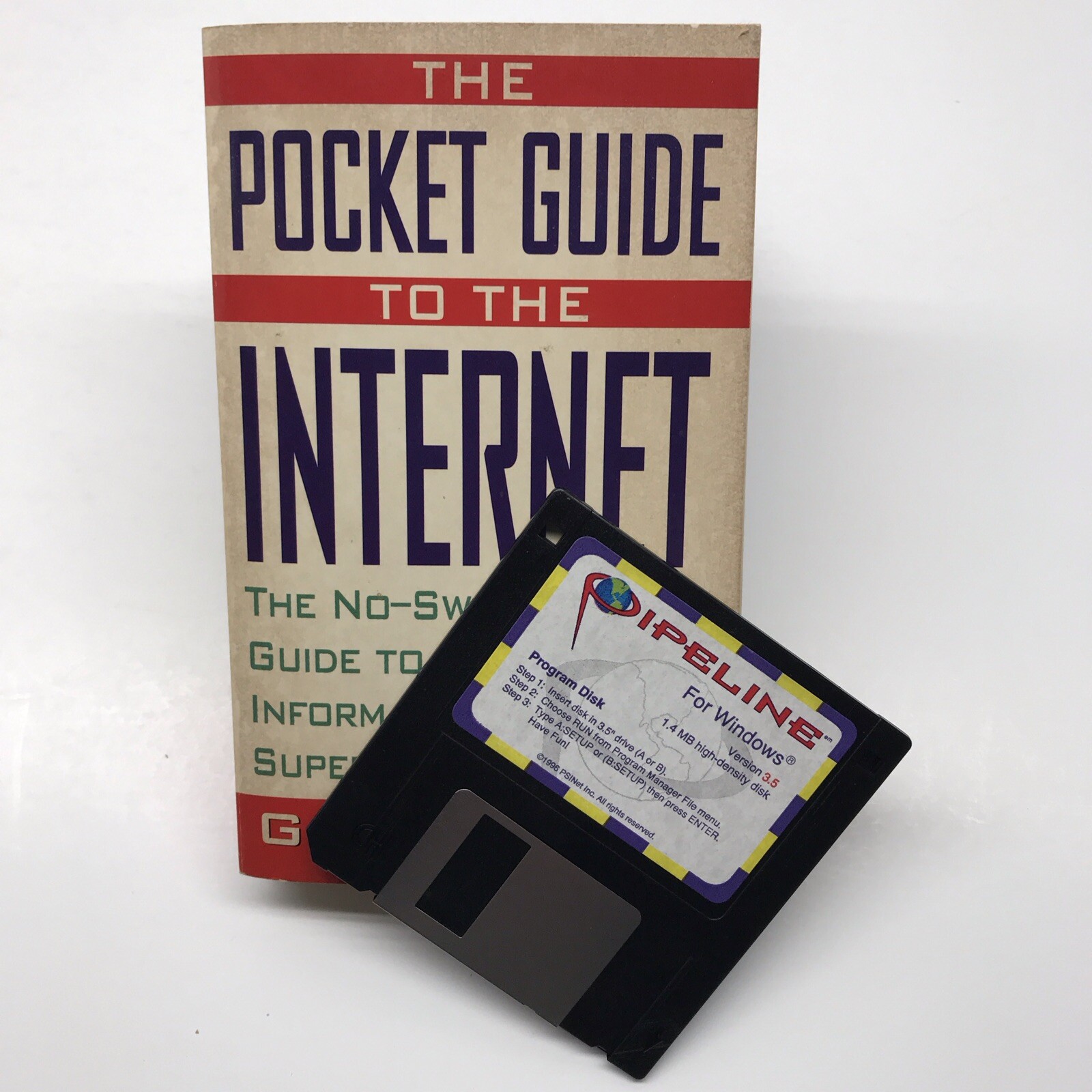 Pocket Guide To The Internet~Gary Gach 1996 Paperback w Original 3.5” Disk