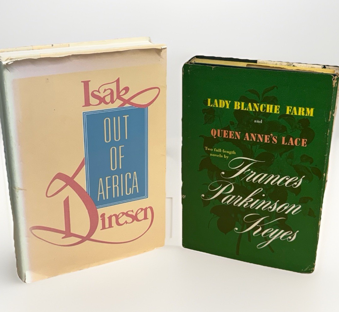 Vintage Hardcover Book Lot Isak Dinesen Out of Africa Frances Parkinson Keyes