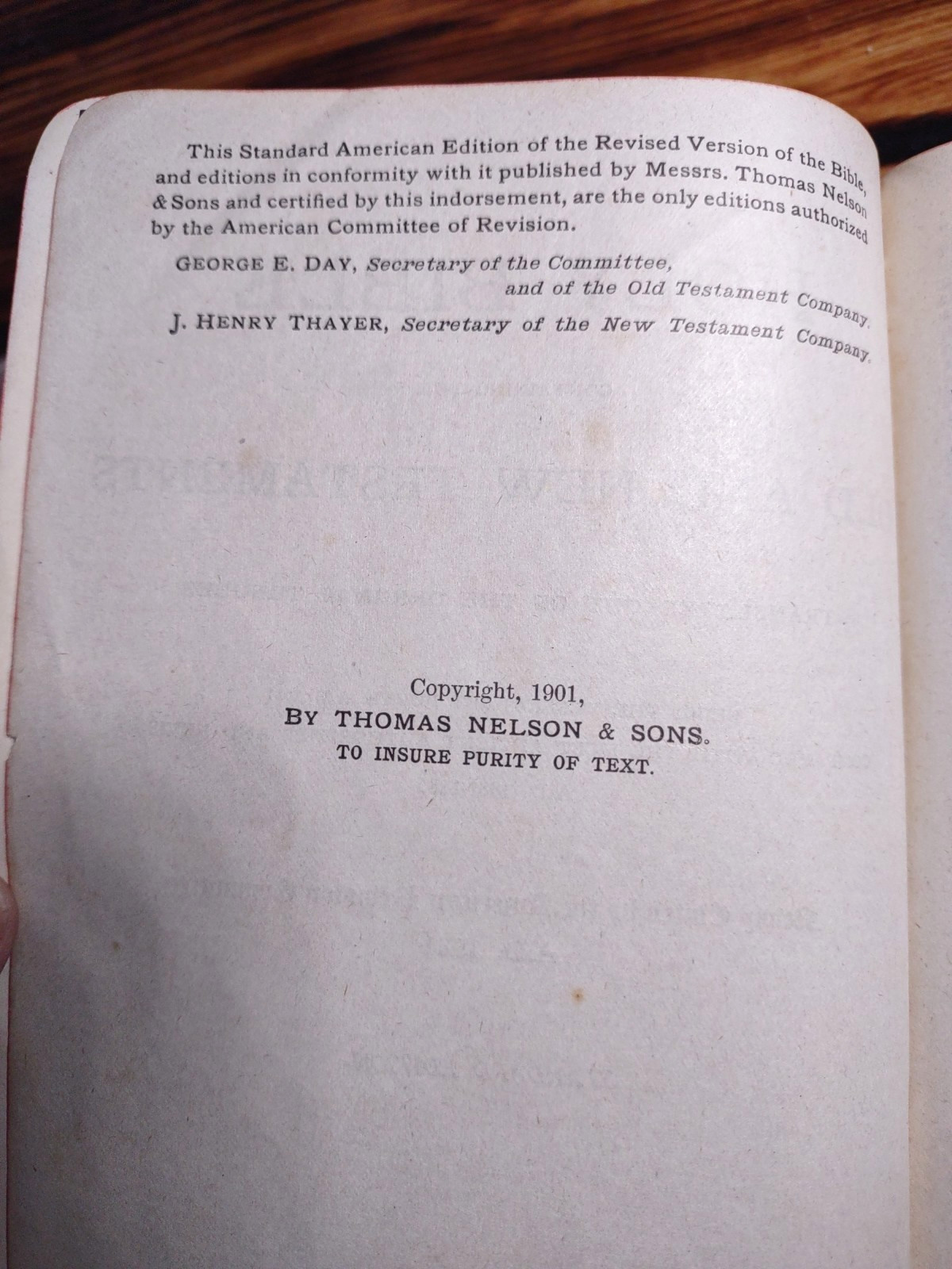 1901 Standard Bible w/ New Testament & Ephemera From 1940’s