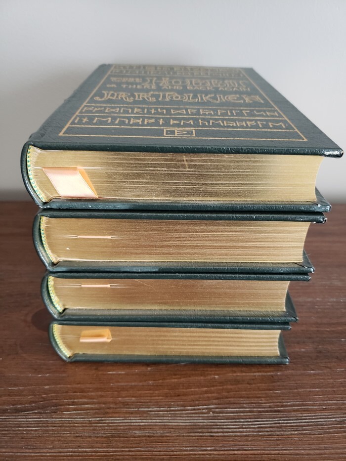 J.R.R. TOLKIEN LORD OF THE RINGS/THE HOBBIT Easton Press Leather Hardback 4 Set