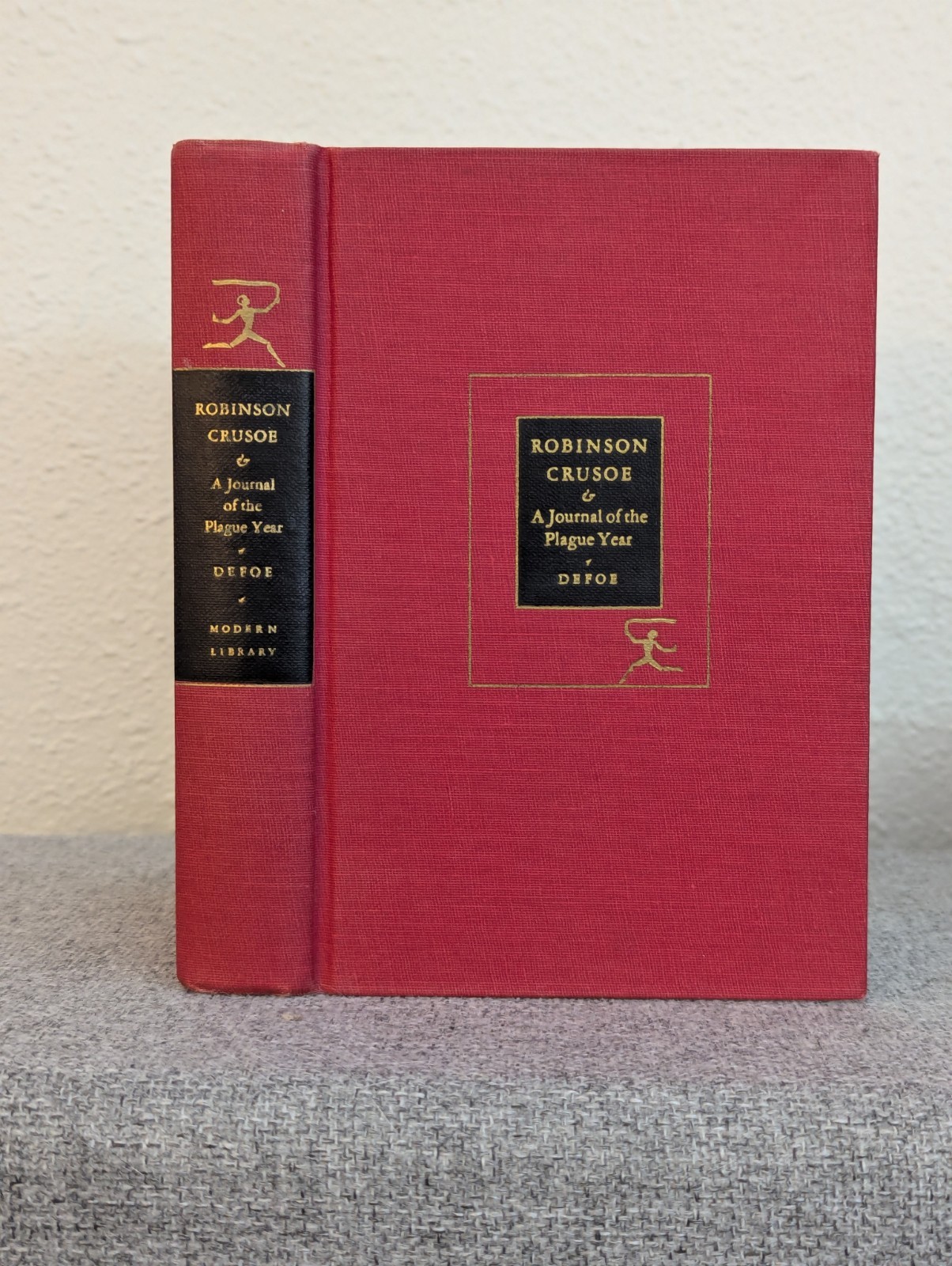 Robinson Crusoe & A Journal Of The Plague Year Defoe Modern Library 1948 HCDJ
