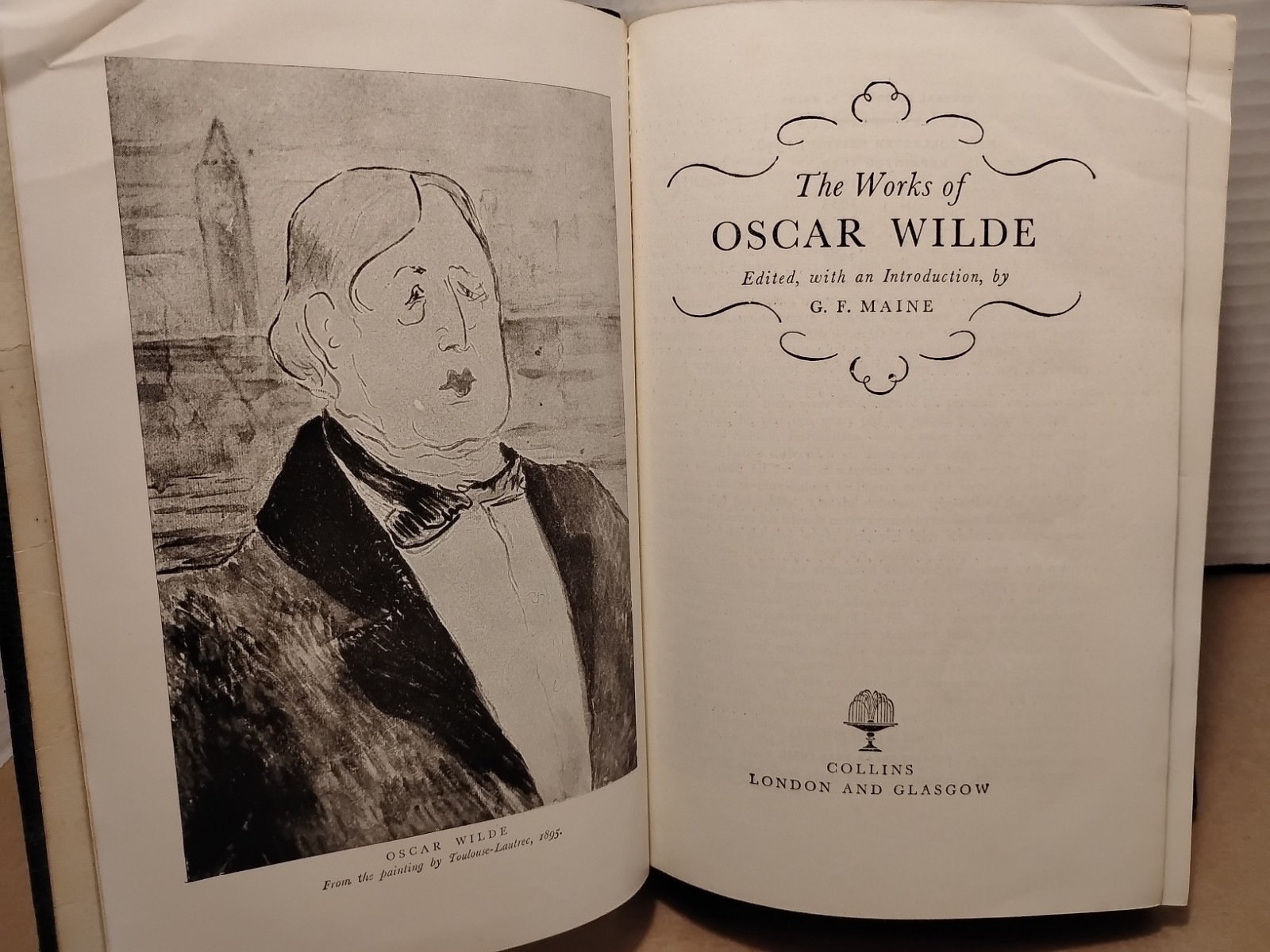 The Works of OSCAR WILDE – 1960 – G.F. Maine, Ed. – Blue Leather Bound