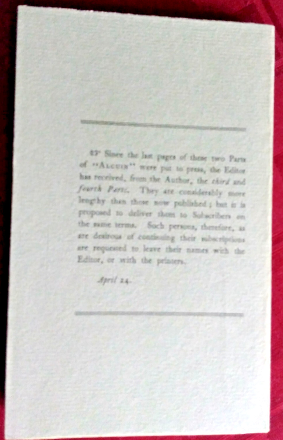 Charles Brockden Brown, Alcuin A Dialogue. 1935 Rollins reprint of 1798 1st ed.