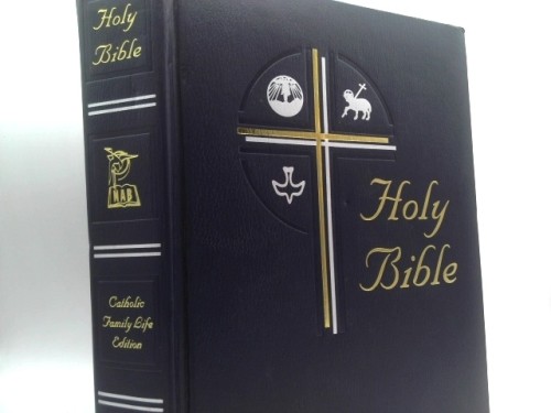 NAB Holy Bible Catholic Family Life Edition The New American Bible Navy Hard…