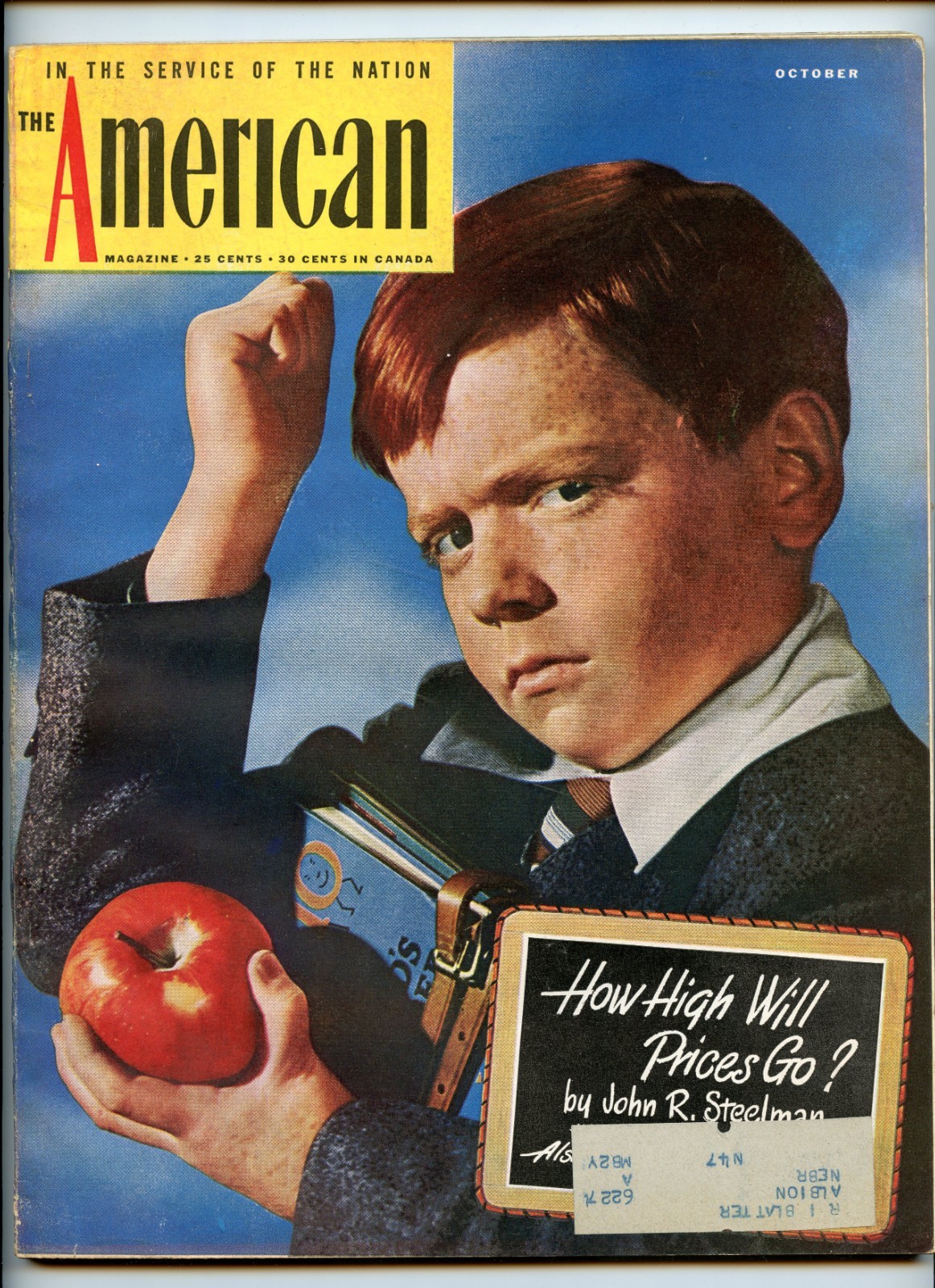 The American Magazine ~ October 1946 ~ Martin Zaldo Cover ~ VG