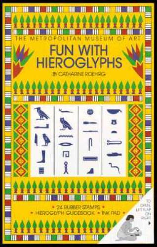 Fun with Hieroglyphs: 24 Rubber Stamps, Hieroglyph Guidebook, Ink Pad (Bo – GOOD